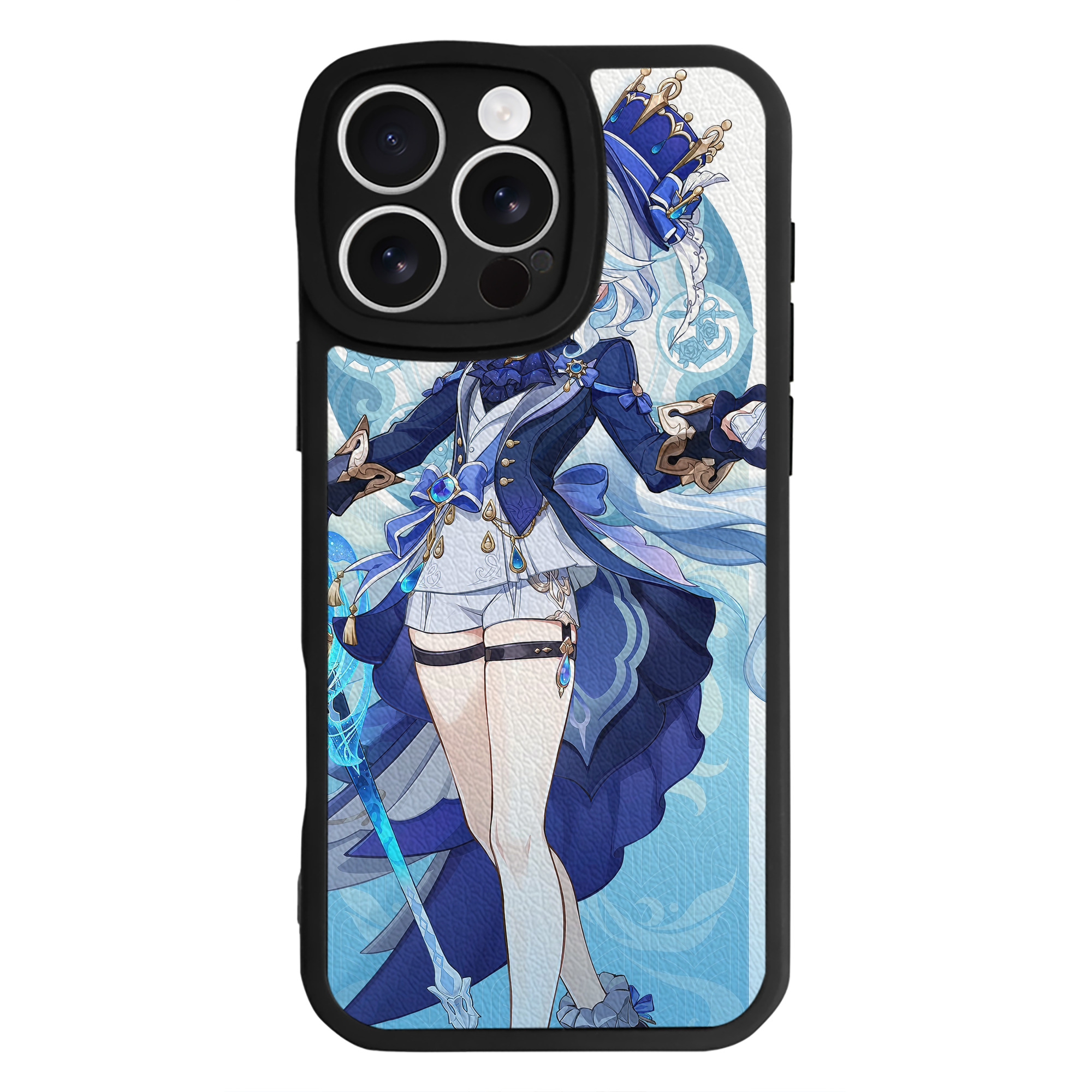 げんし神 genshin 【iPhone 16シリーズ対応】シリコンスマホケース（レザー調） 材質：シリコン